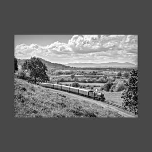 King Edward II and the Malverns - Black and White T-Shirt