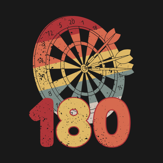 Darts Player 180 Retro Vintage by Visual Vibes