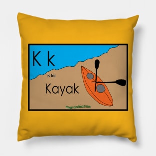 k is for kayak Pillow