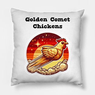 Golden Comet Chickens Pillow