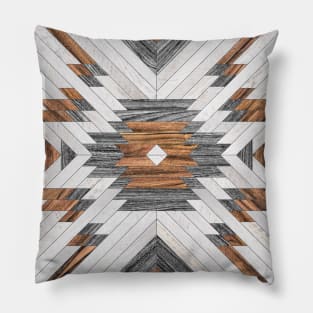 Urban Tribal Pattern No.8 - Aztec - Wood Pillow