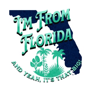 I'm From Florida v1 Teal/Grunge look T-Shirt