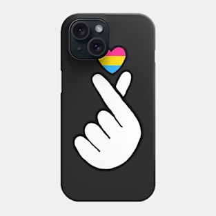 heart fingers - pansexual Phone Case