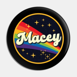 Macey // Rainbow In Space Vintage Style Pin