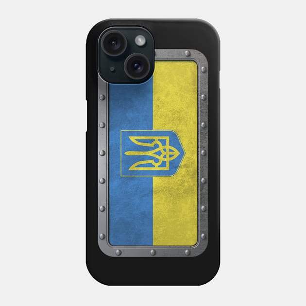 Rough Steel Ukrainian Flag Phone Case by jeffbartels