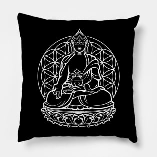 Medicine Buddha Sacred Geometry Pillow