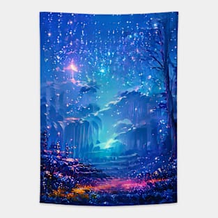 Blue Starry night Tapestry