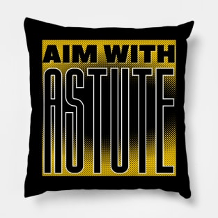 Precision in Black & Yellow Pillow