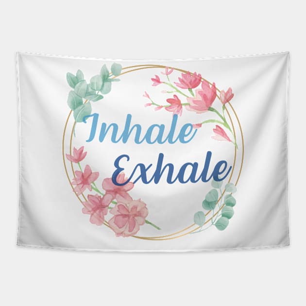 Inhale Exhale Tapestry by My Tiny Apartment