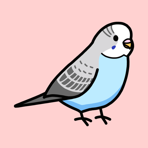 Blue Budgie by littlemandyart