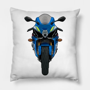 Blue GSX R1000 Illustration Pillow