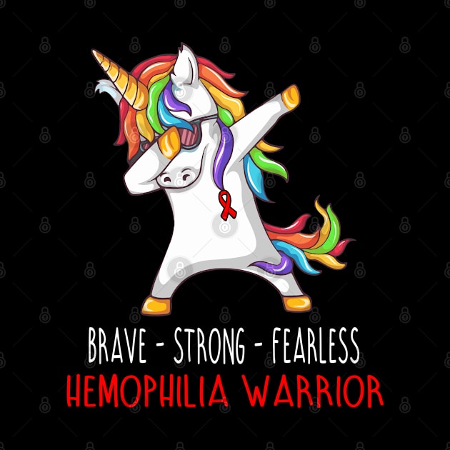 Brave Strong Fearless Hemophilia Support Hemophilia Awareness Gifts by ThePassion99