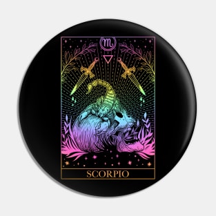 Zodiac sign tarot card Scorpio Pin