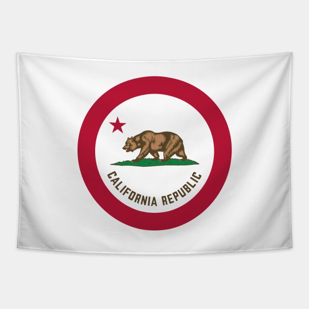 The California Roundel Tapestry by FranklinPrintCo