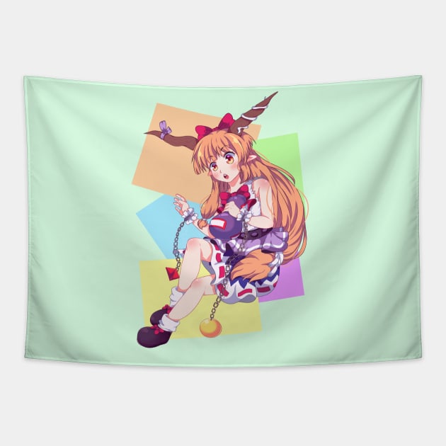 Touhou- Suika Tapestry by Midnight_rabbit