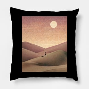 Alone in the dunes Pillow