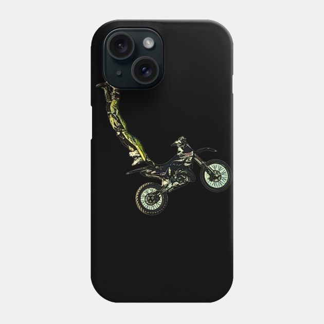 Dirt bike jump or motocross jump mx or motorcycle jump Phone Case by Guntah