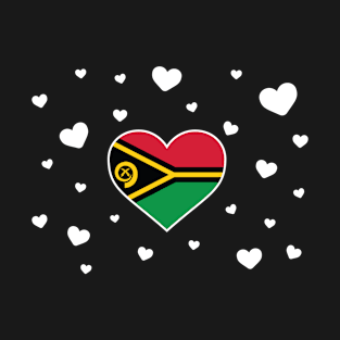 Vanuatu  love flag heart designs T-Shirt