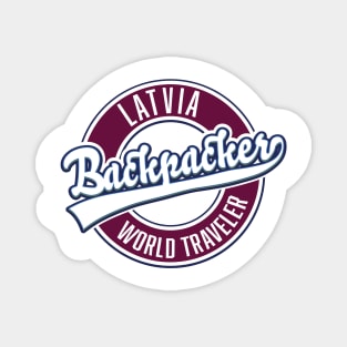 Latvia backpacker world traveler Magnet