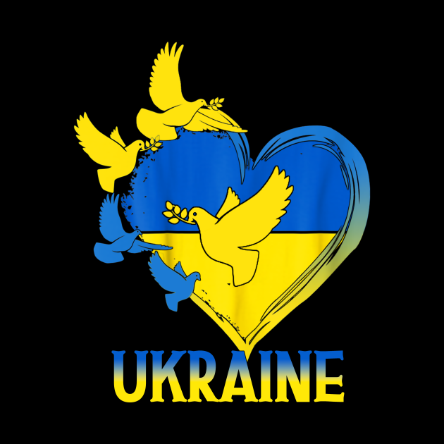 Ukraine Flag Ukrainian Heart