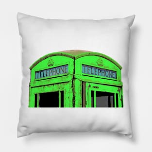 Green Phone Box Pillow