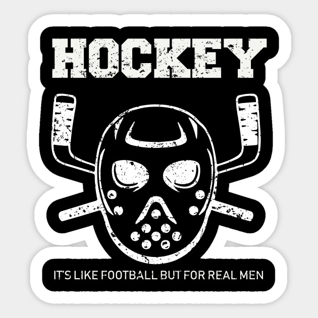 Cool Vintage Looking Funny Ice Hockey Vs Football Joke T Shirt