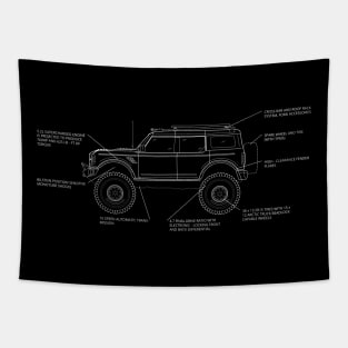 TRICKED OUT BRONCO. Tapestry