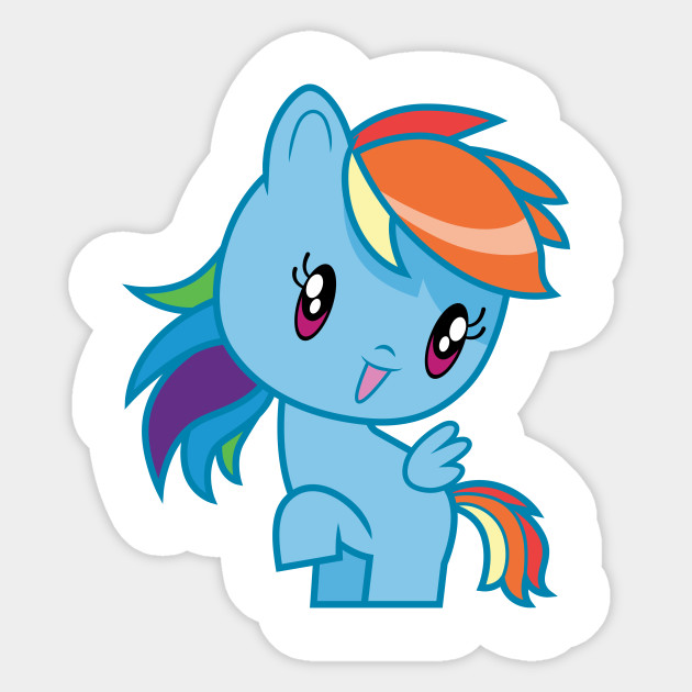 Cutie Mark Crew Rainbow Dash My Little Pony Sticker Teepublic