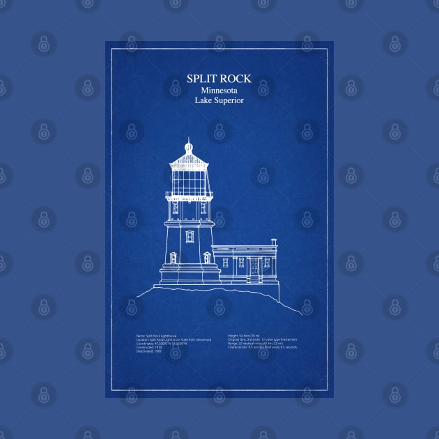 Split Rock Lighthouse - Minnesota - AD by SPJE Illustration Photography