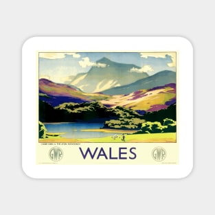 Vintage British Travel Poster: Wales via Great Western Railway Magnet