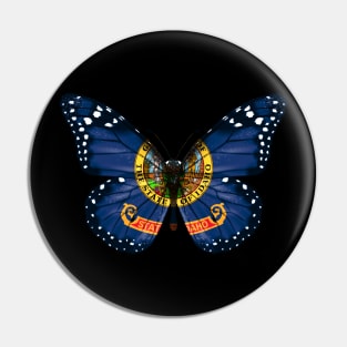 Idaho Flag Butterfly - Gift for Idahoan From Idaho ID Pin