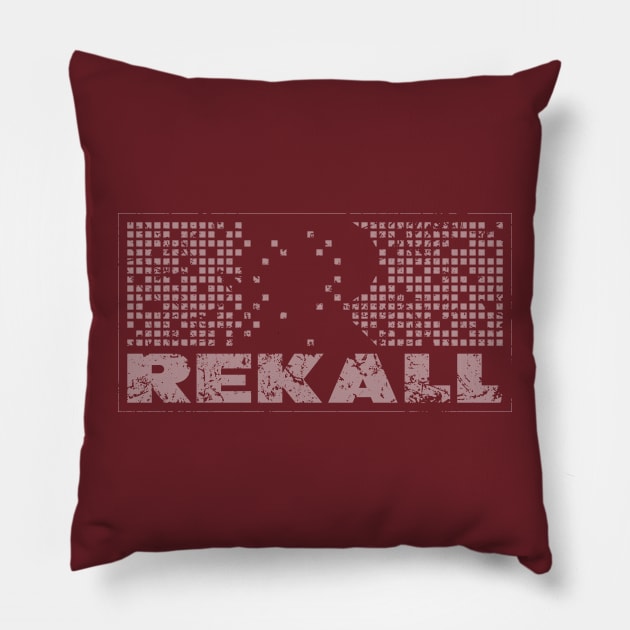 Total Recall – Rekall Logo (distressed) Pillow by GraphicGibbon