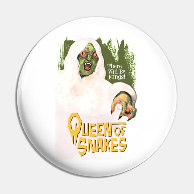 "Queen of Snakes" Poster T-Shirt Pin by SaintEuphoria