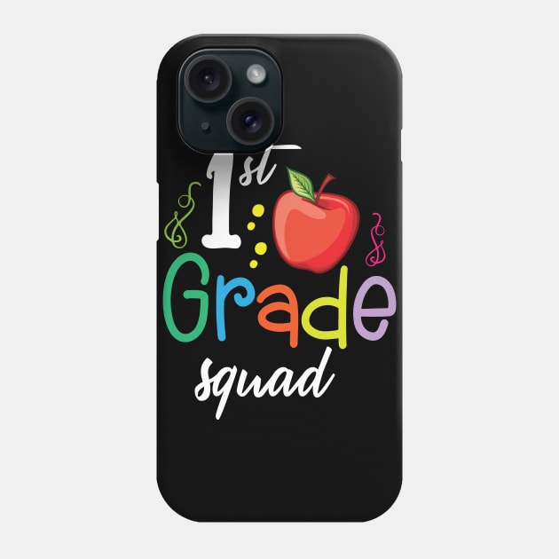 1st Grade Squad Teacher Student Happy Back To School Day Phone Case by Cowan79