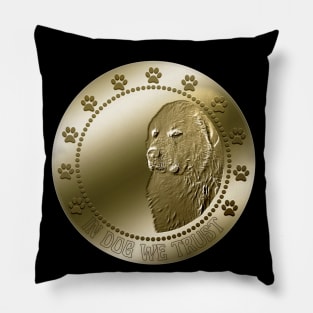 Great Pyrenees Funny Dog Coin Crypto Currency Pillow