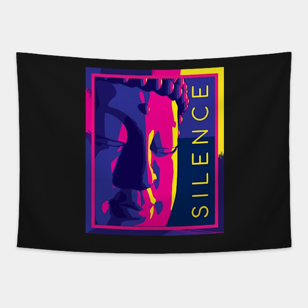 Buddha Art SILENCE Tapestry by AlNoah