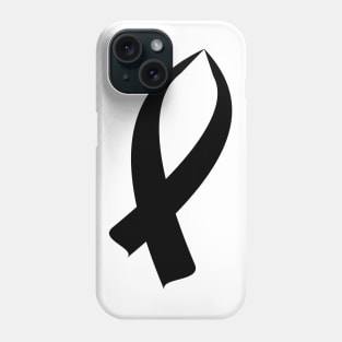 Awareness Ribbon Black Phone Case