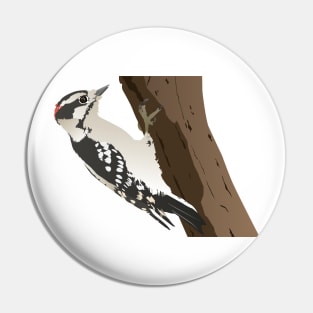 Downy Woodpecker Bird Pin