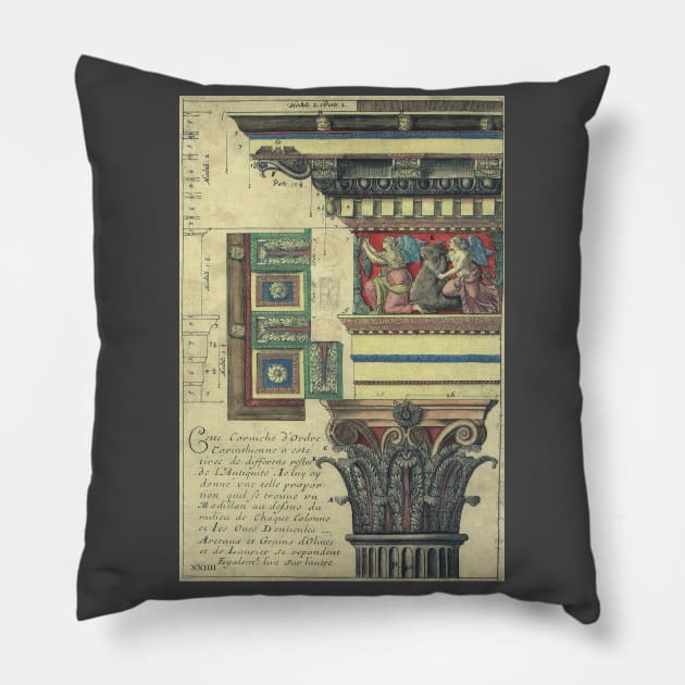 Five Orders of Architecture by Vignola Pillow by MasterpieceCafe