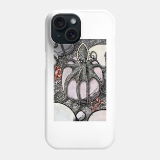 Octopus on sea floor Phone Case