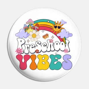 preschool Vibes - Pre-k Team Retro 1st Day of School Pin