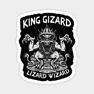 The King Gizard And Wizard Lizard Magnet