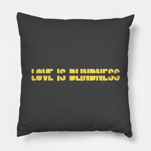 Love is Blindness,mustard Pillow by Perezzzoso