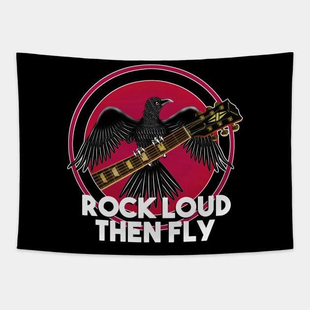 Rock on guitar players Tapestry by Brash Ideas