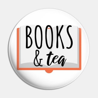 Bookworm books and tea Pin