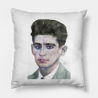 FRANZ KAFKA watercolor portrait .4 Pillow