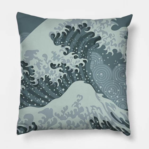 Vintage Dude Wave Pillow by machmigo