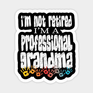 IM NOT RETIRED IM A PROFESSIONAL GRANDMA - GRANDMOTHERSS MOTHERS DAY GIFTS Magnet