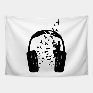 Headphone Gramophone Tapestry