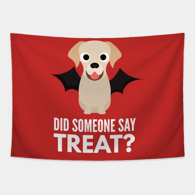 Golden Labrador Halloween Trick or Treat Tapestry by DoggyStyles